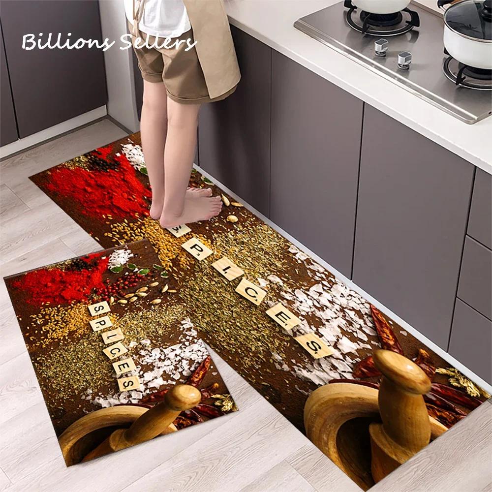 

Кухонный коврик Прочный придверный коврик для дома Высококлассные кухонные коврики для пола Водонепроницаемый Бытовой Моющийся Нескользящий Большой ковер 40cmx60cm 1pc