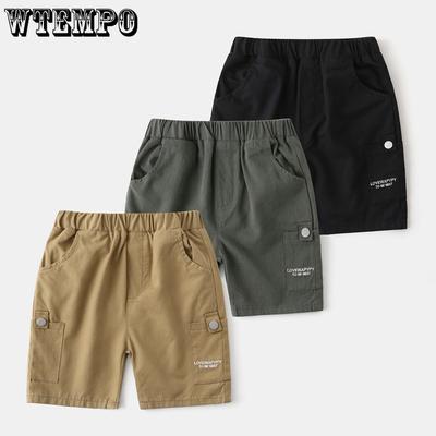 Boys' Cropped Pants Korean Summer Pants Children's Letter Shorts Baby Casual Shorts