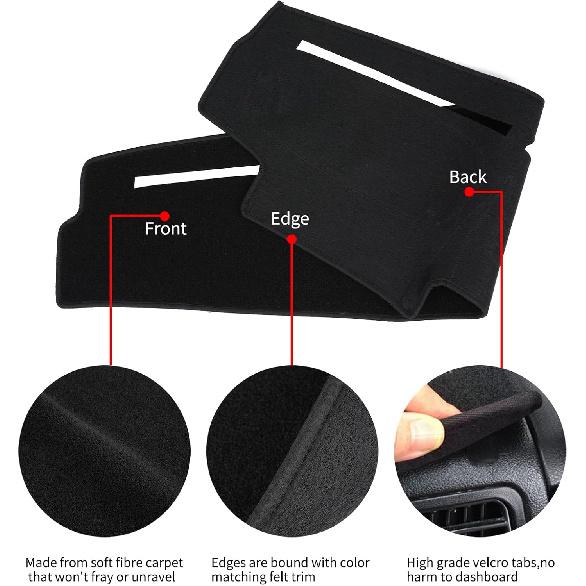 Dashboard Cover Dash Cover Mat Pad Fit For 1994-1997 Nissan Hardbody D21 Pickup Truck / 1994 1995 Pathfinder (Black)