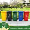 Four-Color Outdoor Waste Sorting Trash Can with Lid and Foot Pedal