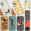 Cartoon Dachshund Sausage Dog Phone Case For Oppo A78 A96 A58 A18 A38 A98 A17 A77 A80 A40 A60 A16 A76 A74 A94 A54 A15 A57S