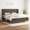 Exclusive House - Slatted Bed Base with Mattress Dark Brown 200x200 Cm