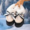 Damen 2025 Fuzzy Baumwolle Slip-On Schneestiefel: Dicke Sohle, Plus Samt, Warmer Winterstil