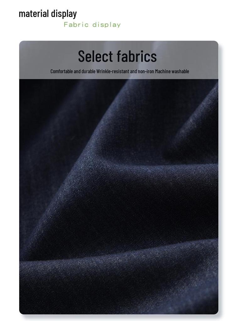 Dam Sommar 2025 Mörkblå högmidjade vida korta jeans