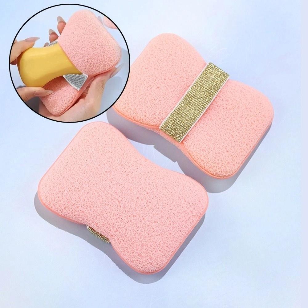 

1Pc Bath Foaming Soap Foaming Net Soaps Saver Foam Mesh Bathing Bubble Maker Bath Body Washing рожевий