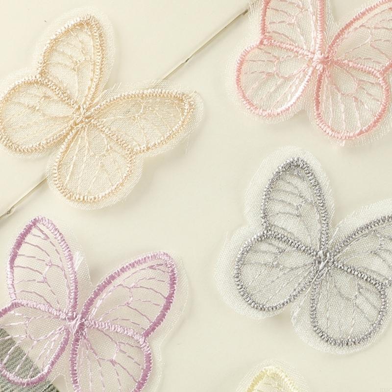 10 Pcs Lovely Animal Repair Patches Iron on Embroidered Patches Cartoon Butterfly Sew On Decorative Appliques for Hat HX6C