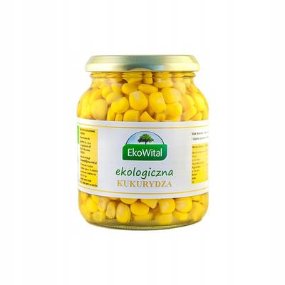 Organic Corn In Brine 340g/230g - Ekowital