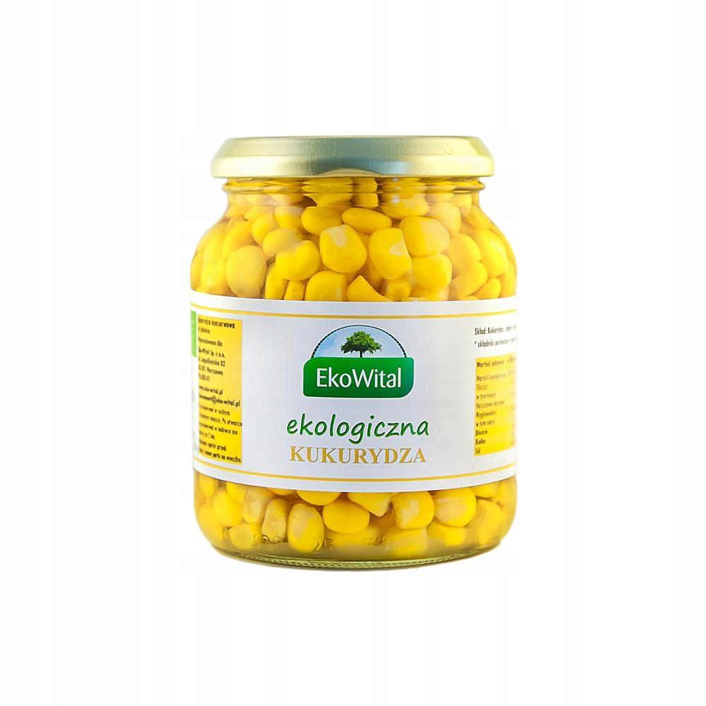 Organic Corn In Brine 340g/230g - Ekowital