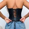 Hollow Flower Lace Fishbone Shapewear Slim Fit Lace-up Corset Underwear for Women  Women