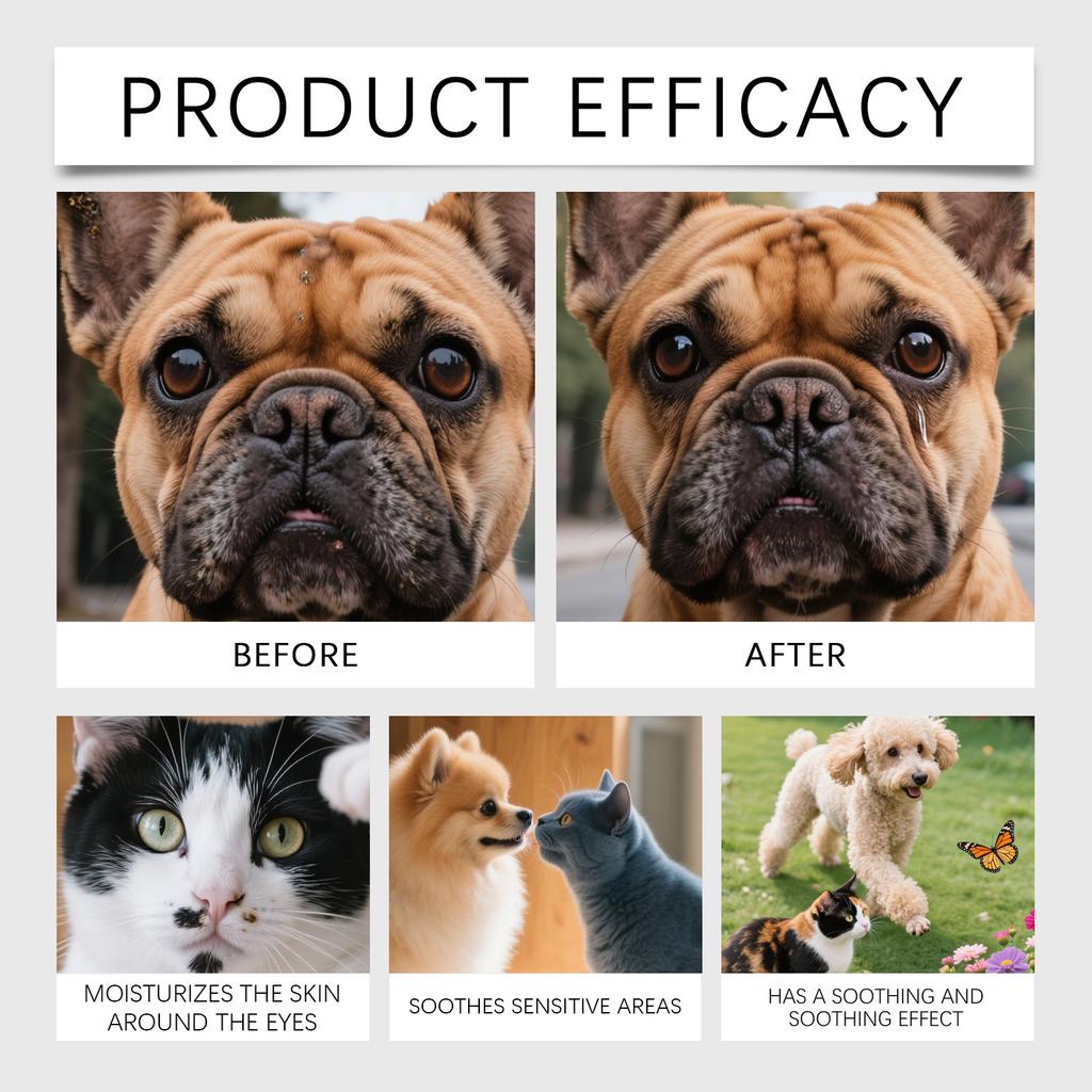Dog Eye Wipes And Pet Tear Stain Cleaning Pads Effectively Reduce Pet Tear Stains And Keep Your Dog's Eyes Clean,20ML