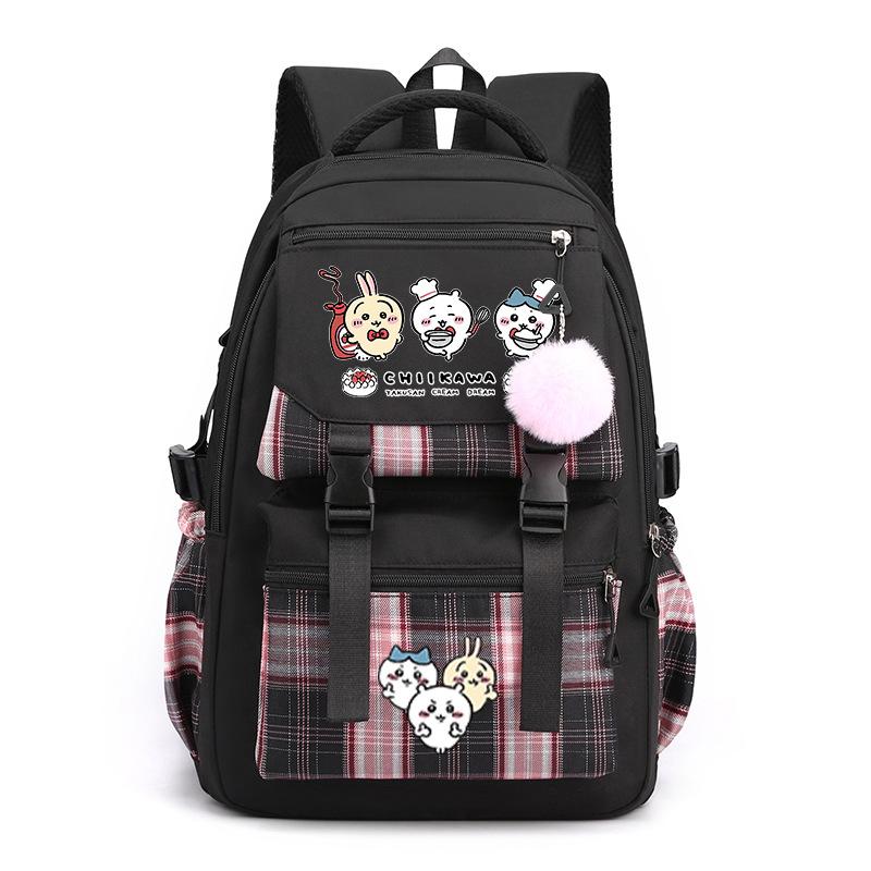 Jiikawa Wow School Bag New Chiikawa Girls Backpack for Primary and Secondary School Students Cute College Style Backpack