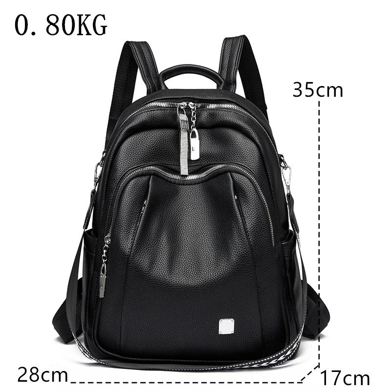 Luxury Designer Backpack Women Large Capacity Travel Bag Fashion High Quality Leather School Bags Casual Bagpack Elegant Girls