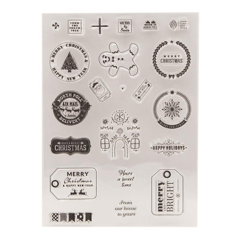 Snowflake Clear Stamp Transparent Seal Stamp Christmas Theme Silicones Stamp for Scrapbooking Card Making Decorations 1