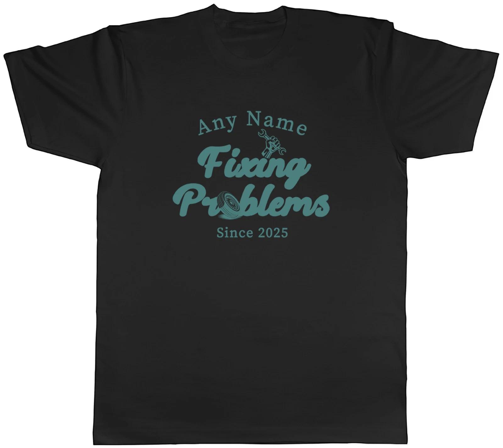 Personalised Grease Monkey Fixing Problems Mens T-Shirt Tee Gift Top XXXXL
