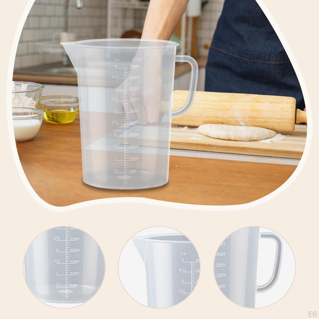 Measuring Cup Clear Cook with Accuracy Graduated Handle Jug for Cooking Kithchen Tool