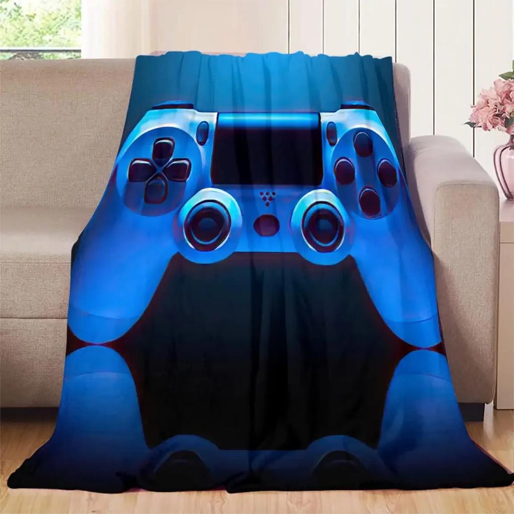Gamepad Blanket Cool Game Gift For Boys Game Controller Blanket Gaming Video Game Soft Flannel Throw Blankets For Couch For Kids