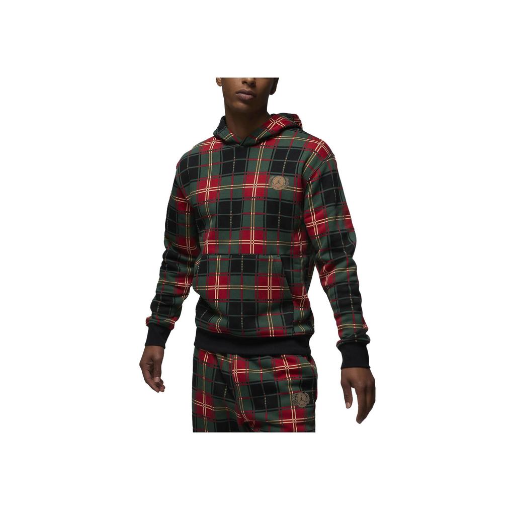 Jordan Sudadera con capucha a cuadros de manga larga holgada para hombre Tops DV1578-687