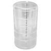 Rotatable Jewelry Box 5 Layer Transparent 360 Degree Rotation Space Saving Earring Jewelry Storage