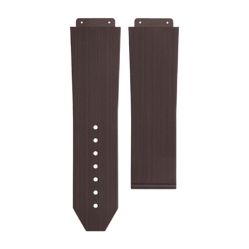25x19mm Soft Nature Rubber Watchband Convex End For Hublot Strap For Classic Fusion Series Men Strap Fold Buckle Screwdriver