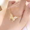 Necklace Does Not Fade, Women's Summer Butterfly Necklace, Women's Niche High-end Magnetic Neck Chain, Light Luxury Titanium Steel Necklace.