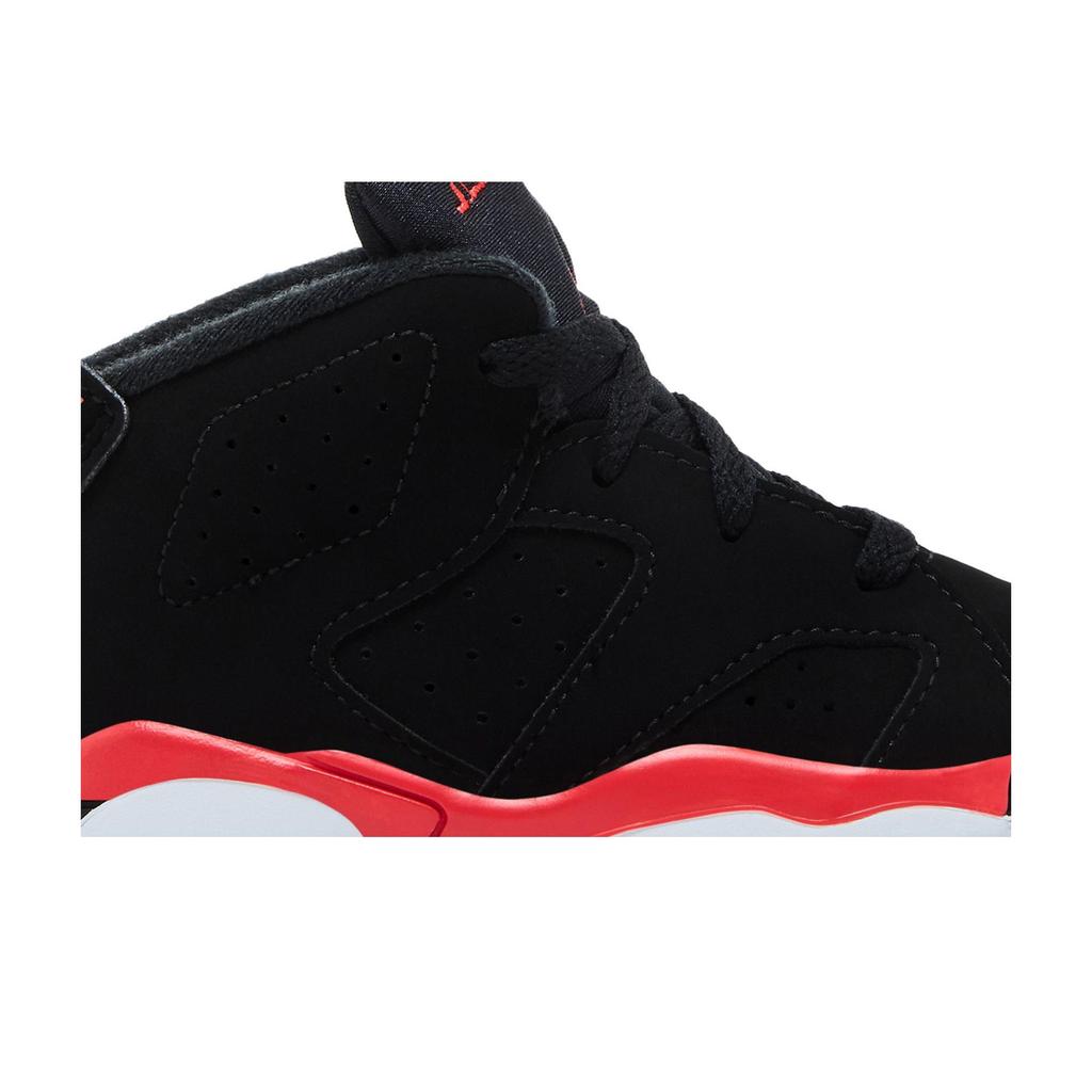 Air Jordan 6 Retro Toddler 'Reverse Infrared Salesman' (Dla obu płci) Czarne / Jasnoczerwone Buty dla Maluchów IQ1280 001