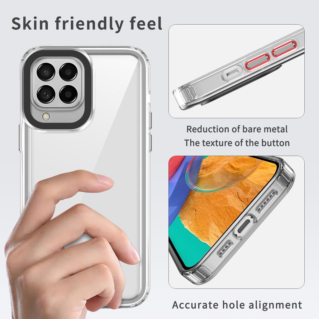For Samsung Galaxy M33 5G (Global Version) Phone Case PC+TPU Transparent Cover