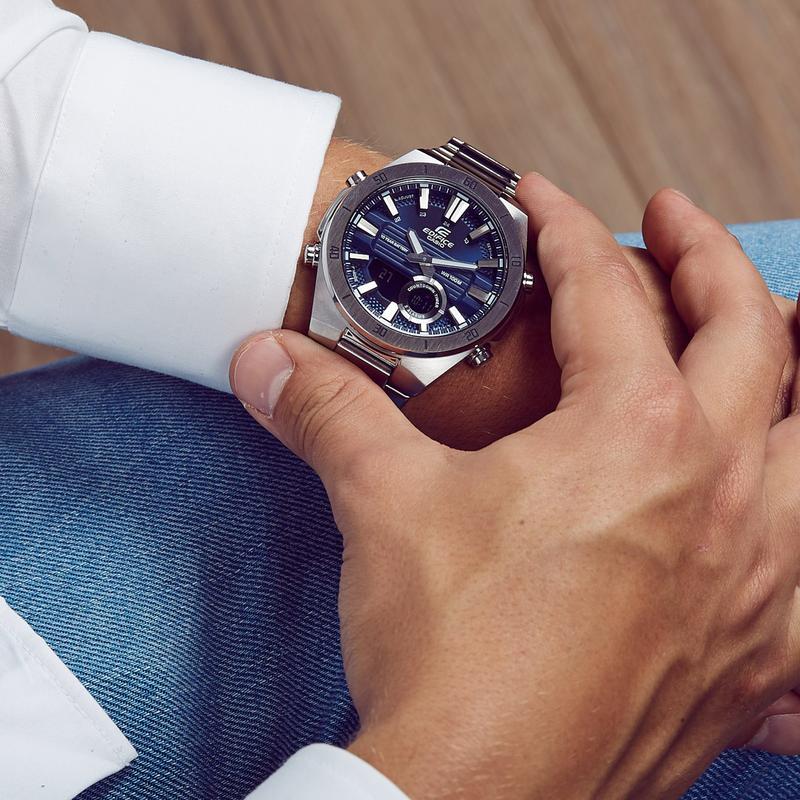 Casio CASIOEDIFICE series fashionable blue dial waterproof quartz watch Japanese and Korean watch men's watch quartz movement stainless ERA-110D-2A