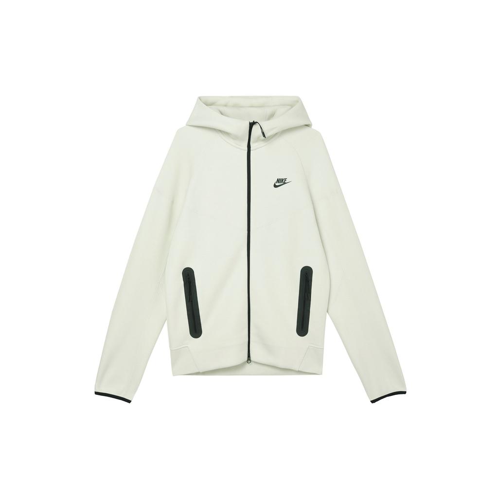 Nike Embroidered Logo Zip-Up Hooded Jacket Men Jackets White FB7922-020