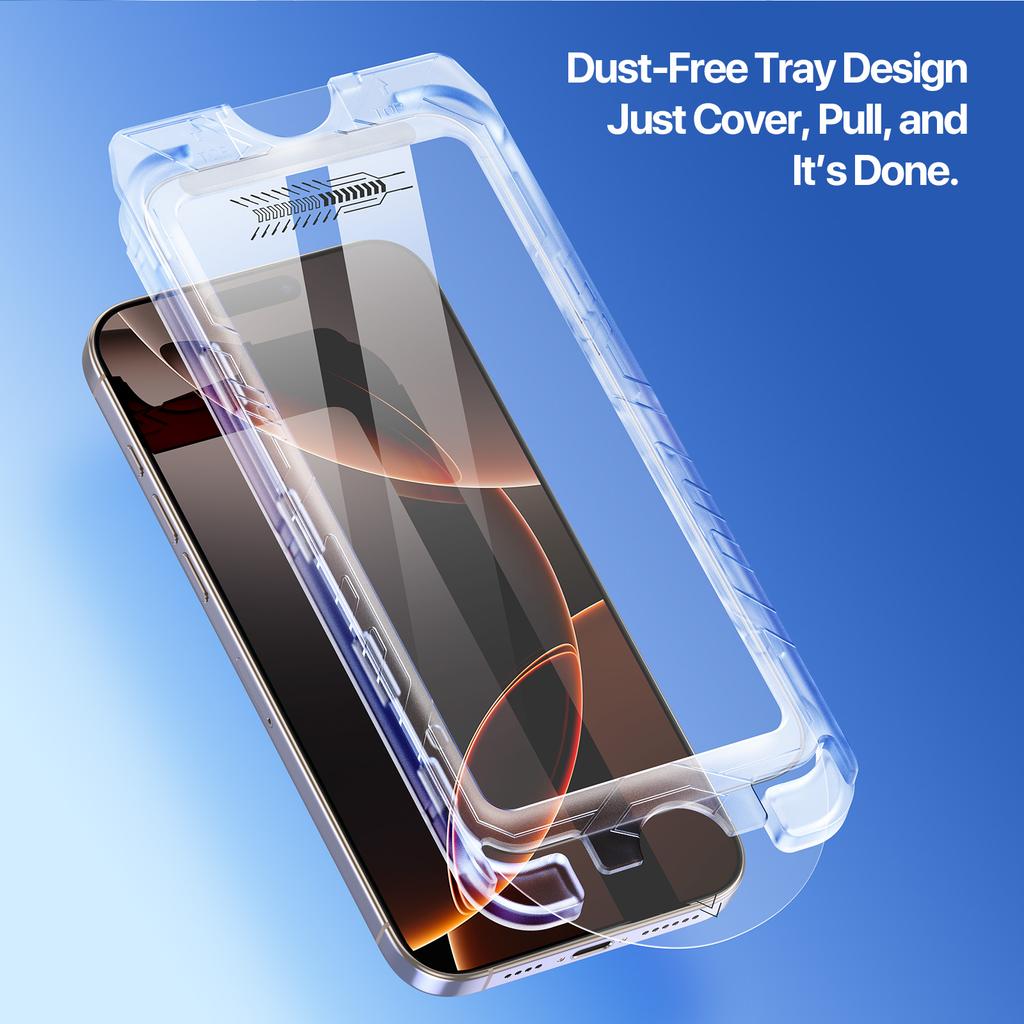 DUX DUCIS Roga Series For iPhone 16 Pro Max Screen Protector 2.5D High Aluminium-Silicon Glass Film with Easy Installation Kit