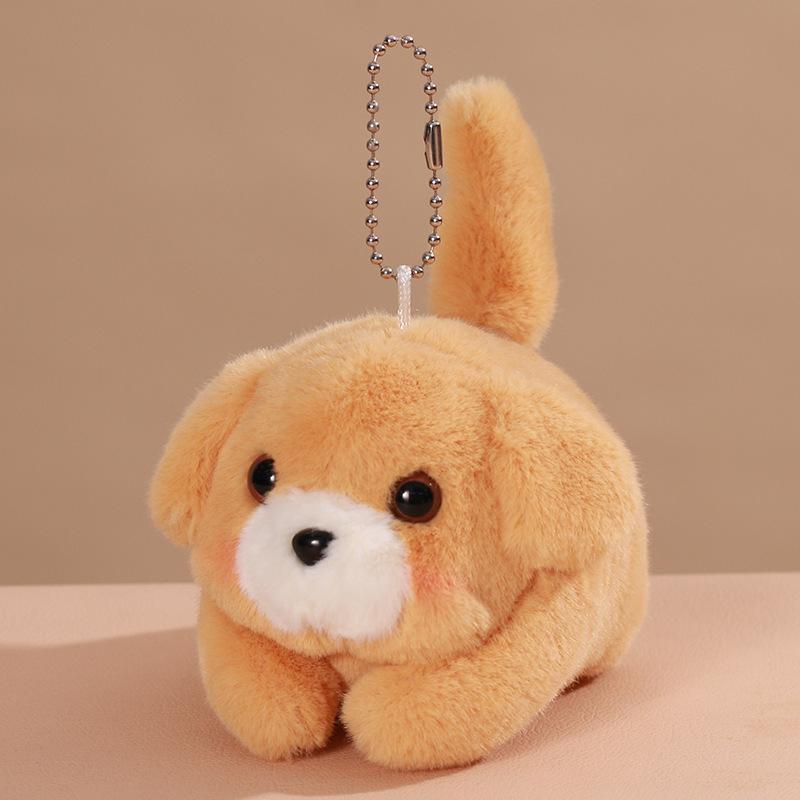 Le Ji Er Capybara Plush Toy Keychain with Wagging Tail & Bubble Blowing Pendant