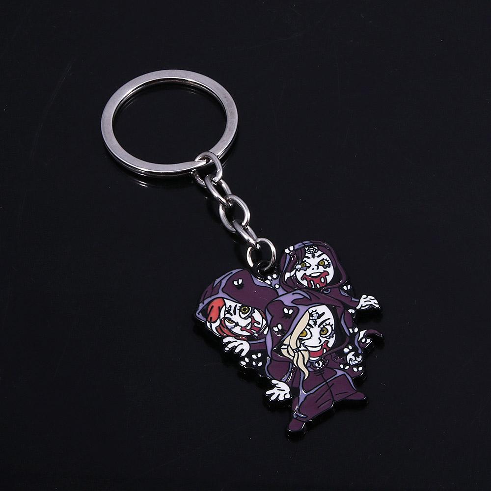 Game Resident Evil Keychain Alcina Dimitrescu Daughters Cartoon Version Metal Keyring For Women Men Fans Backpack Pendant Charm