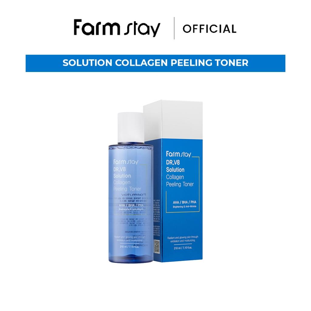 

Farm Stay DR.V8 Solution Collagen Peeling Toner 210ml +RANDOM GIFT