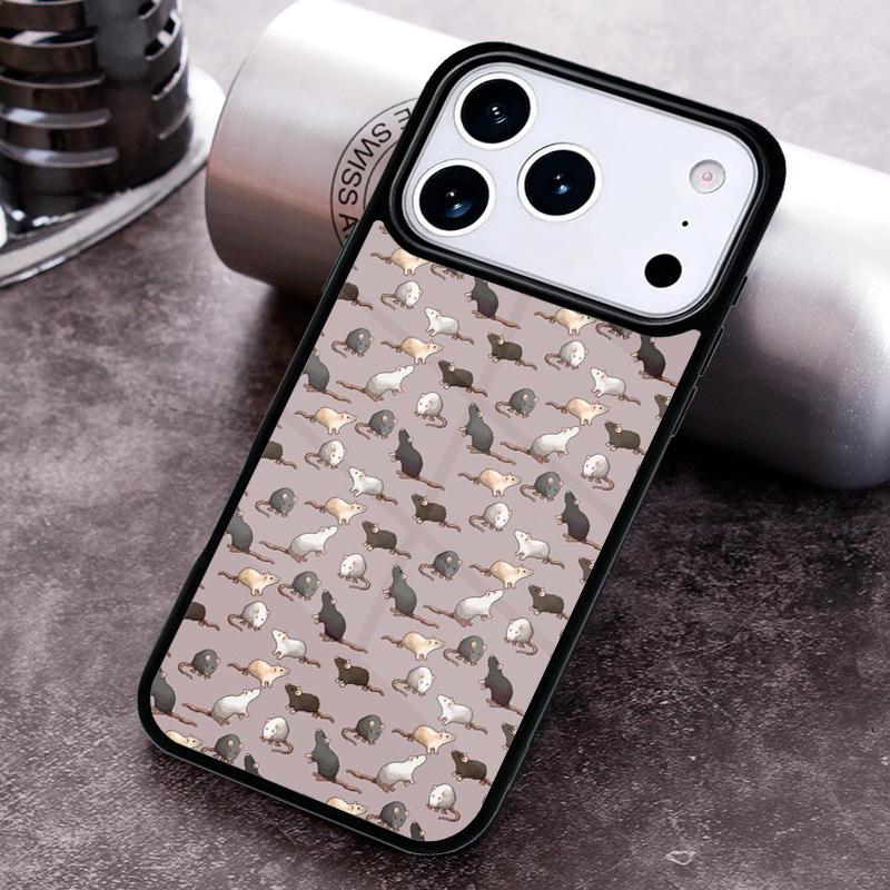 Mouse Rat Soft Phone Case for iPhone 17 16 15 Pro Max Air 14 13 12 11 Plus Shockproof Capa Cover