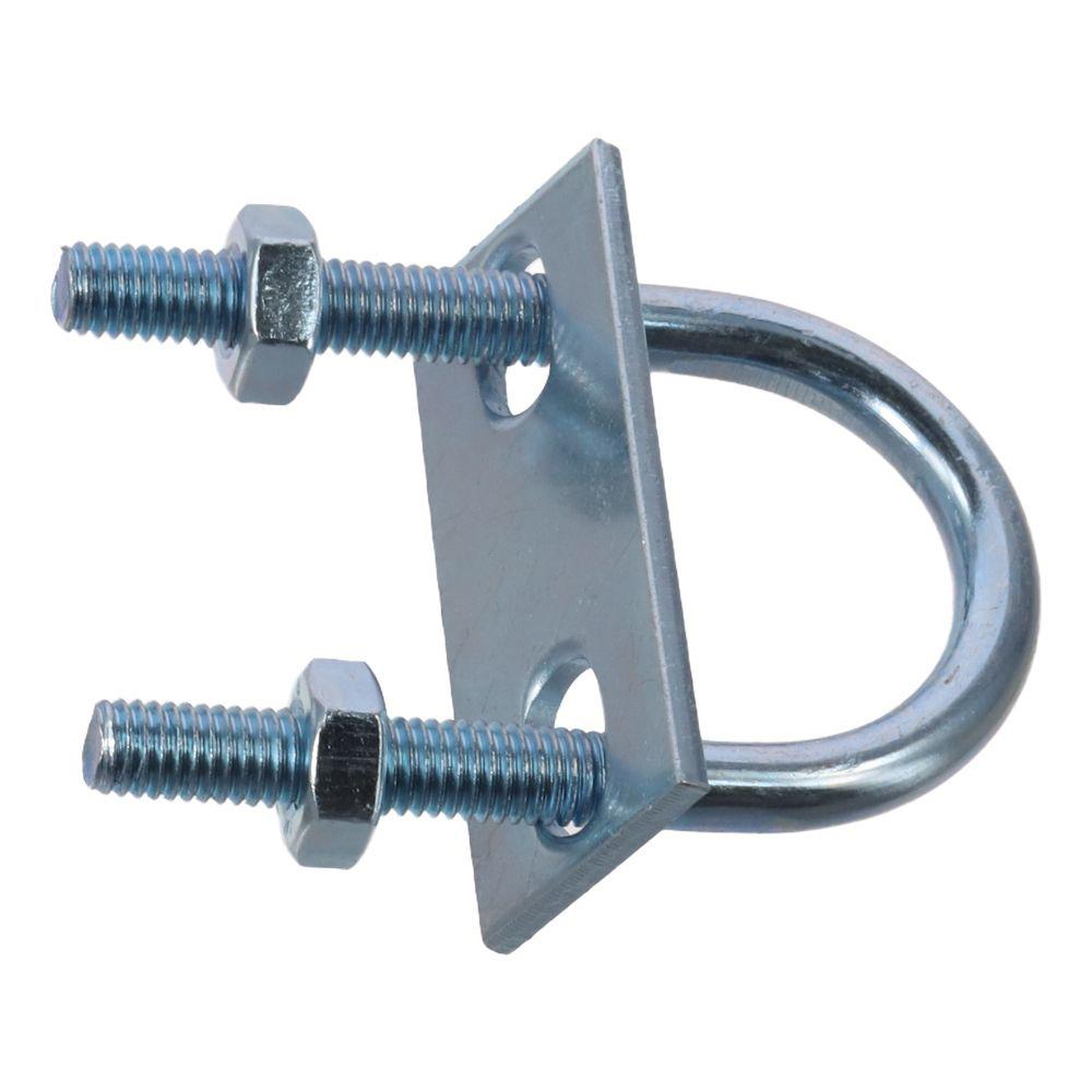 4KS Ocel, Pozinkovaný Povrch Kulaté U-šrouby Stříbrné s Matkou Podložkou Kulatý Ohyb U Třmen