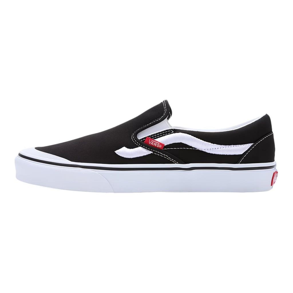 Vans Classic Slip-On 138 Sidestripe Black Unisex Sneakers True-White VN000BW36BT