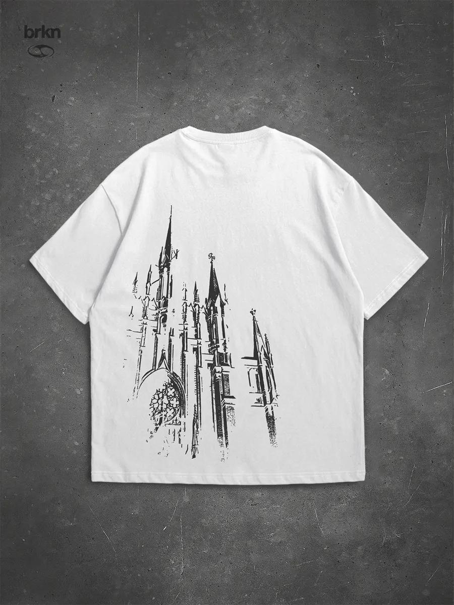 Винтажная футболка с принтом старика 3XL