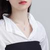 S925 Silver Korean Style Simple Pendant Necklace for Women - Clavicle Chain Christmas Gift for Girlfriend.