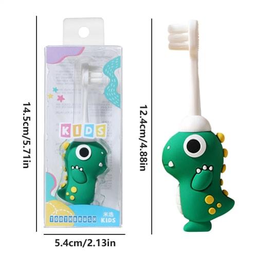 Soft Toddler Toothbrush, Dinosaur Kids Toothbrush, Soft Bristle Toddler Training Toothbrush with Child-Sized Brush Head, Soft Bristle Kids Toothbrush,