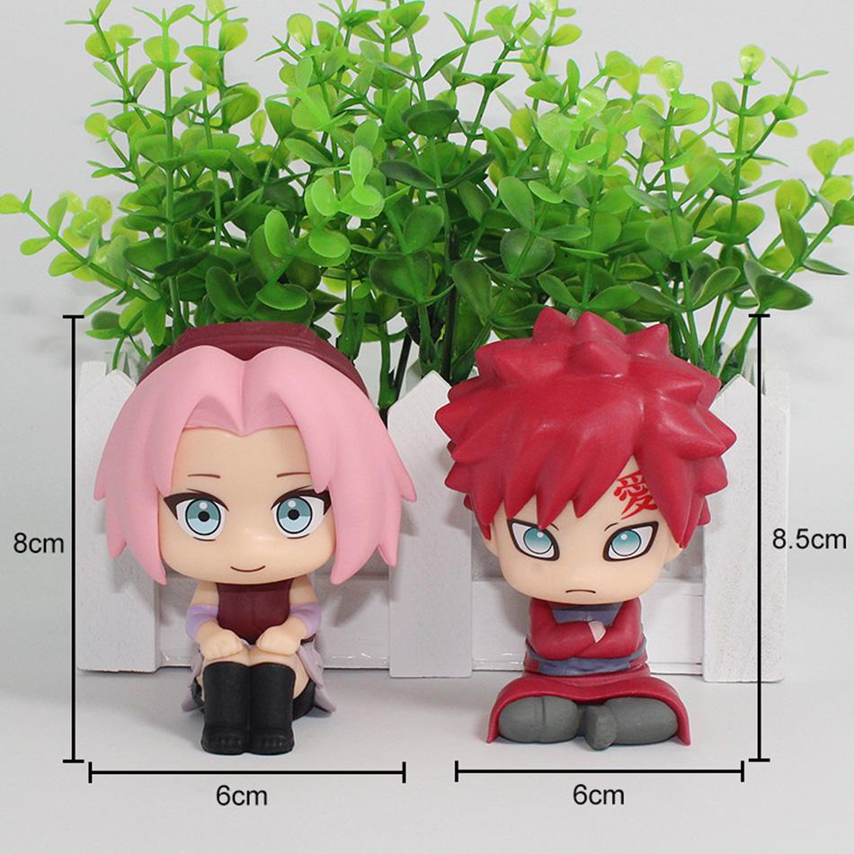 In Stock Naruto Anime Q Version Uchiha Sasuke Kakashi Action Figure Namikaze Minato Gaara Statue Collection GK Model Gift Toys