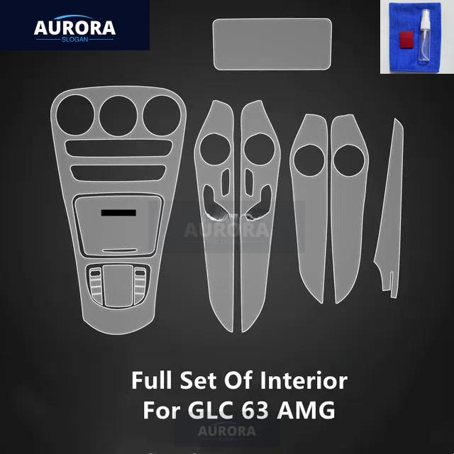 For MERCEDES GLC AMG 20-22 X253 C253 Car Interior Center Console Transparent TPU Protective Film Anti-scratch Repair Film Refit