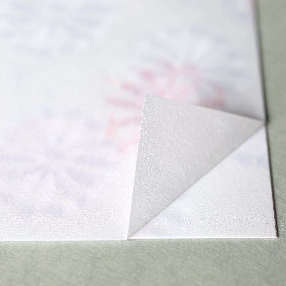Oonao Copy 10 Washi Celebration Red and 207000001 Paper, A4, Sheets, Paper, Flowers, White,