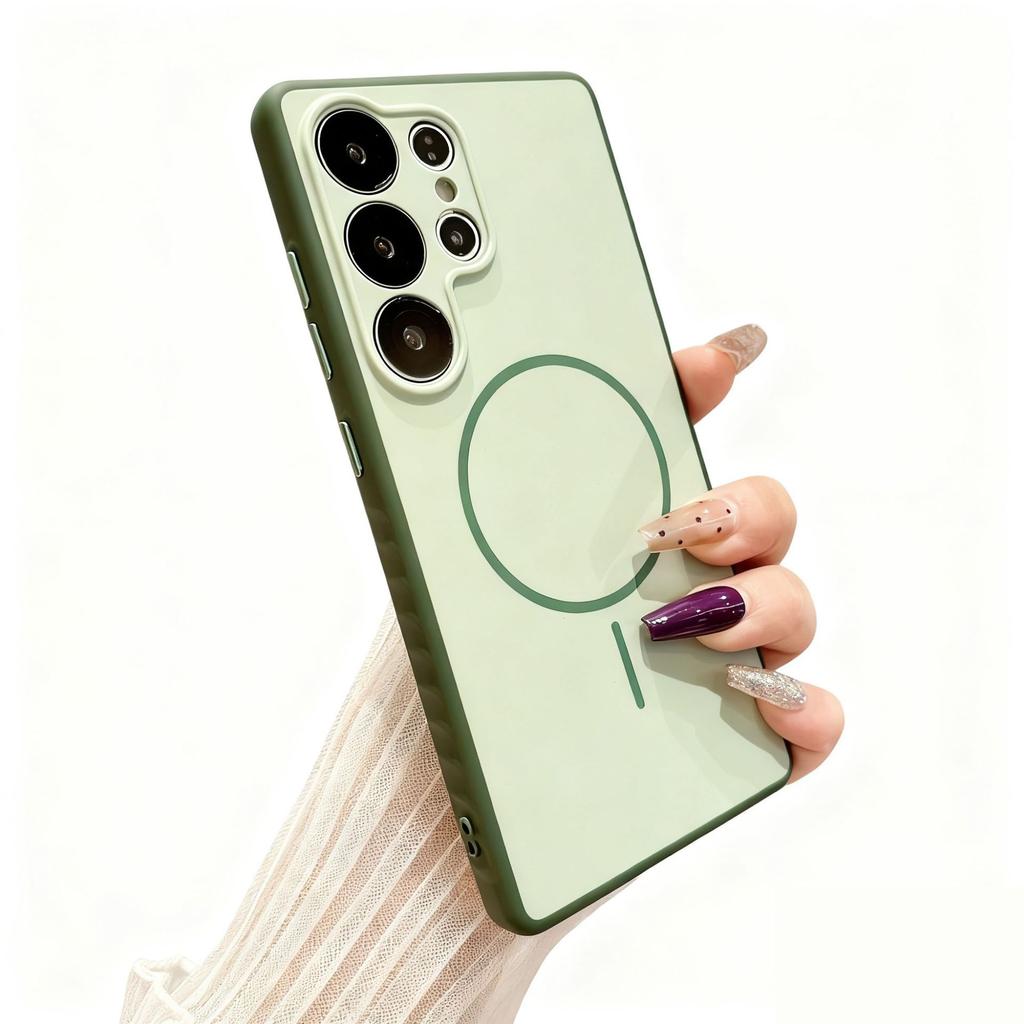 case for Samsung S26 S25 S24 S23 S22 ultra Matte skin magnetic suction protective case full coverage Wireless Charging plain