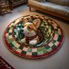 16inches Christmas 3D Rugs Round Rugs Non-Slip Xmas Optical Illusion Rug Carpet Soft Mat