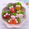 12pcs Colorful Cartoon Cute Big Eyes Carrots Figurine Flatback Stone DIY Christmas Jewelry Applique Home Decor Crafts Accessorie