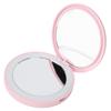 Compact Mirror Double Sided USB Rechargeable Brightness Adjustable Folding 3X Magnification Travel Makeup Mirror for Purse