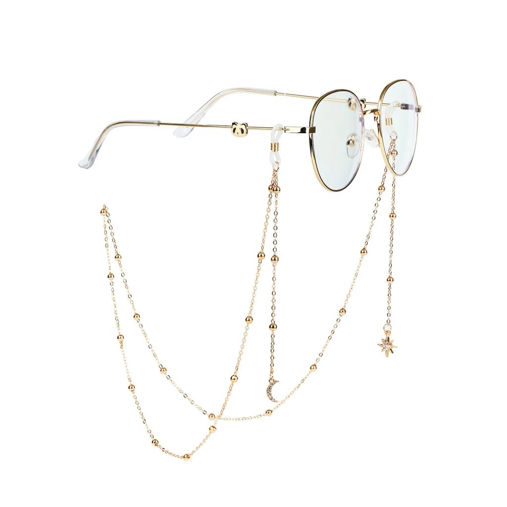 Mode Schleife Sonnenbrille Maske Hängekette Böhmische Buchstaben Schmetterling Muschel Sterne Mond Brillenkette Lanyard Schmuck für Frauen