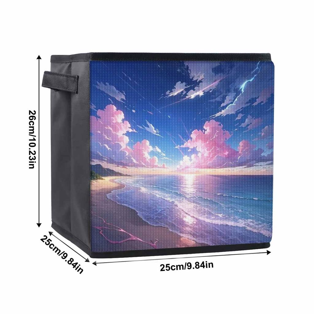 The Beautiful Sea 5D Diamond Painting Storage Basket Full Round Drill Mosaic Diamond Embroidery Cross Stitch Kits Home Decor Home Decor
