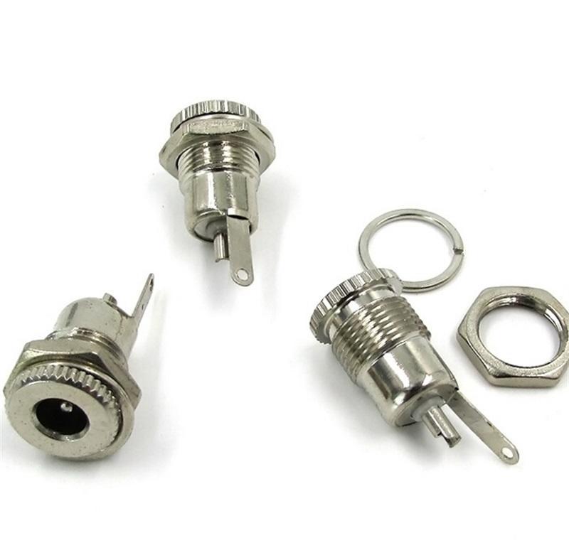 5Pcs 5.5 Mm X 2.1Mm Dc Power Jack Socket Female Panel Mount Connector Dc-099