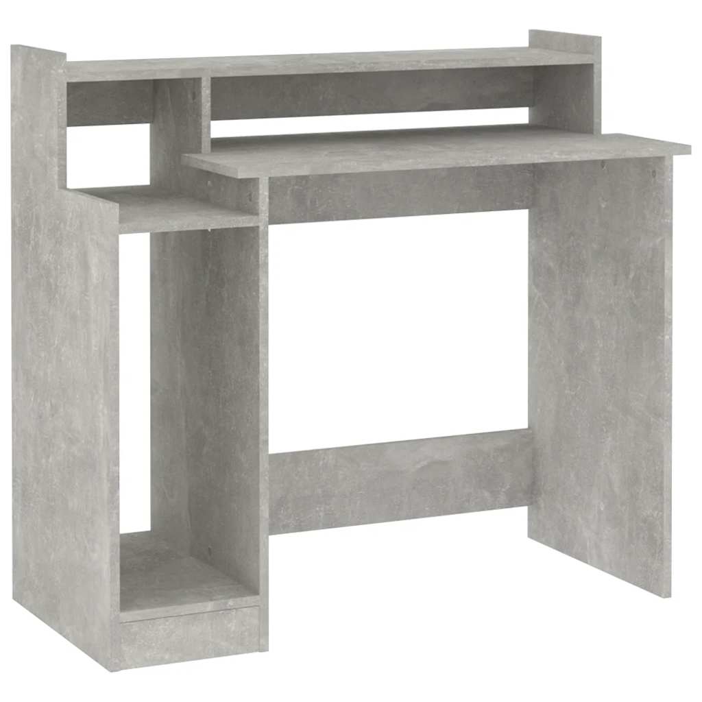 Biurko Z Podświetleniem Led, Betonowa Szarość, 97X45X90 Cm