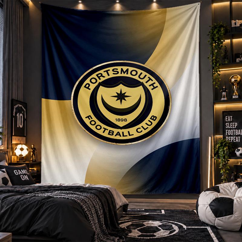 Wandtapijt met print van Portsmouth FC voor Woonkamer Slaapkamer Huisdecoratie
